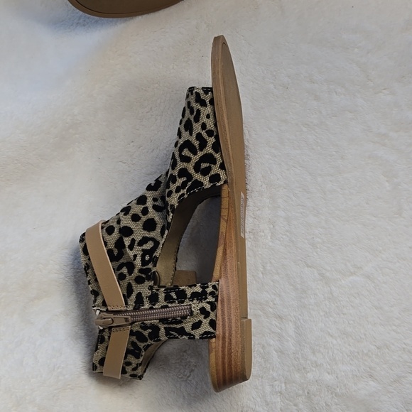Blowfish Malibu Tan with Black Leopard Animal Print 1" Sandals Size 7.5 - Picture 4 of 10